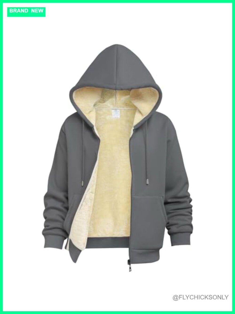 Women's Sherpa Lined Full Zip Hoodie Fleece Sweatshirt Winter Warm